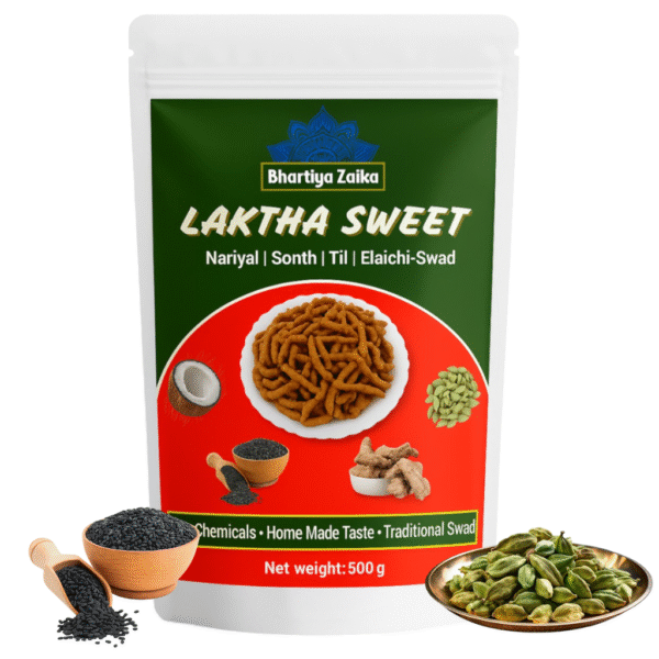 laktha sweet – traditional handmade indian sweet | til + elaichi swad (500g)