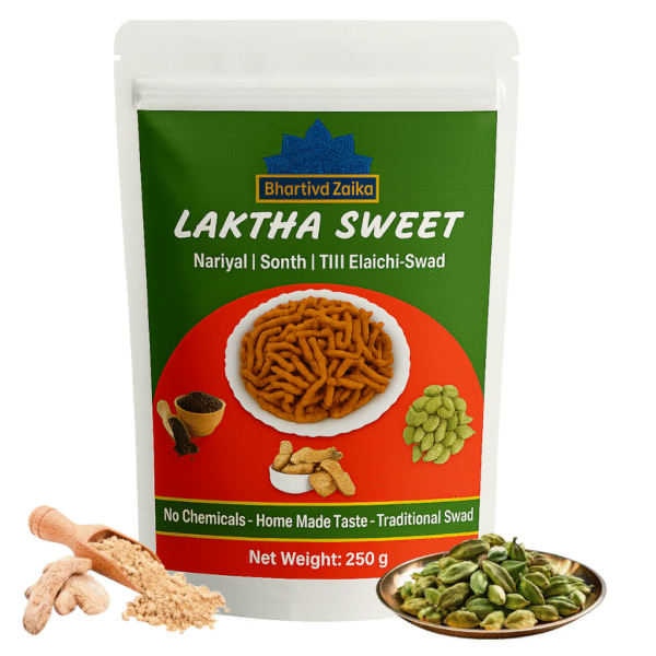 laktha sweet – traditional handmade indian sweet | sonth + elaichi swad (250g)