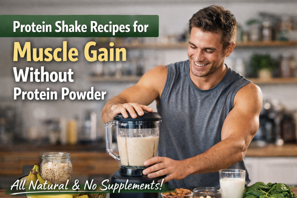 Protein Shake Recipes for Muscle Gain Without Protein Powder (Natural & Real Results)